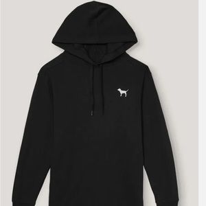 PINK black hoodie with sparkly silver logo